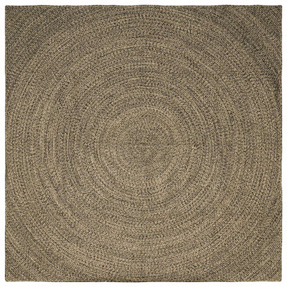 Vloerkleden Naturel en Zwart 200 x 200 cm Jute