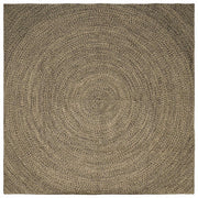 Vloerkleed jute 240x240 cm naturel zwart