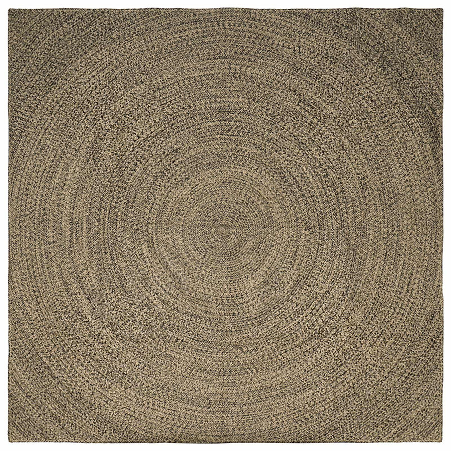 Vloerkleden Naturel en Zwart 300 x 300 cm Jute