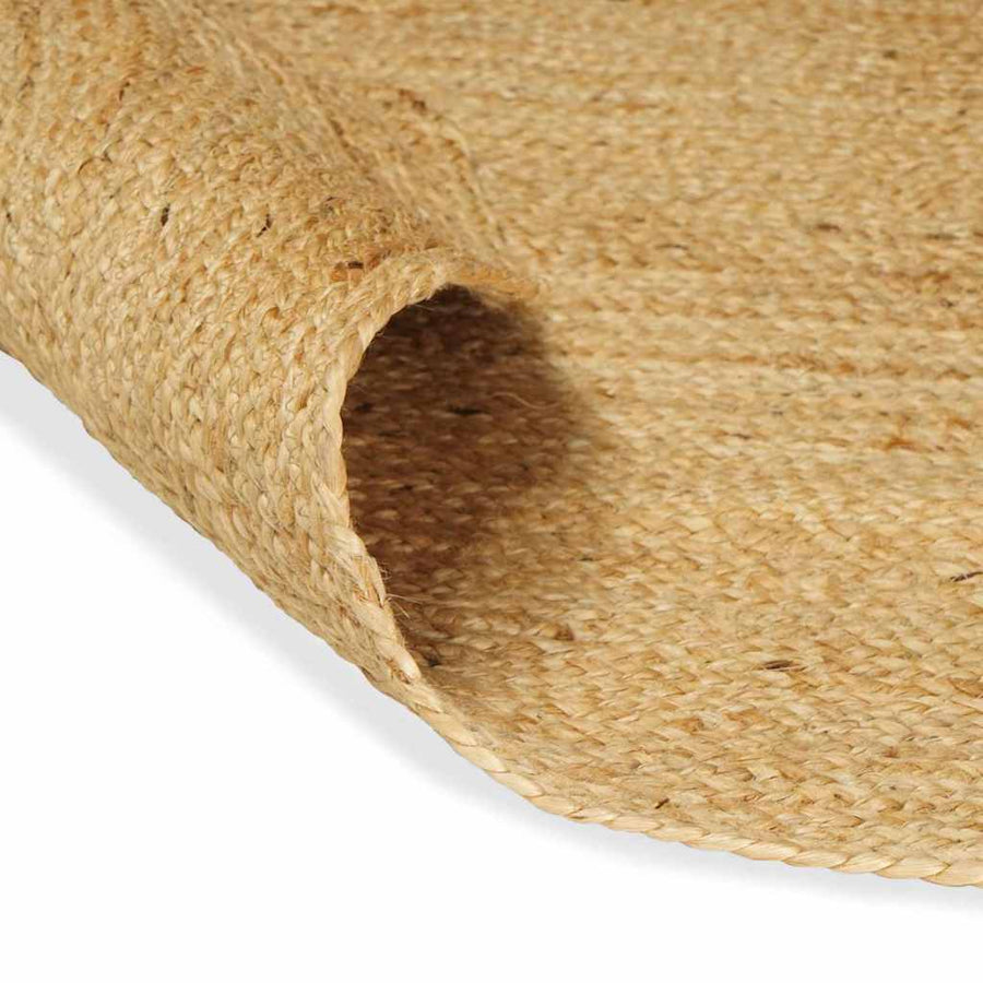 Vloerkleed Natuurlijk En Zwart 300 X 300 Cm Jute 152 x 245 cm Naturel