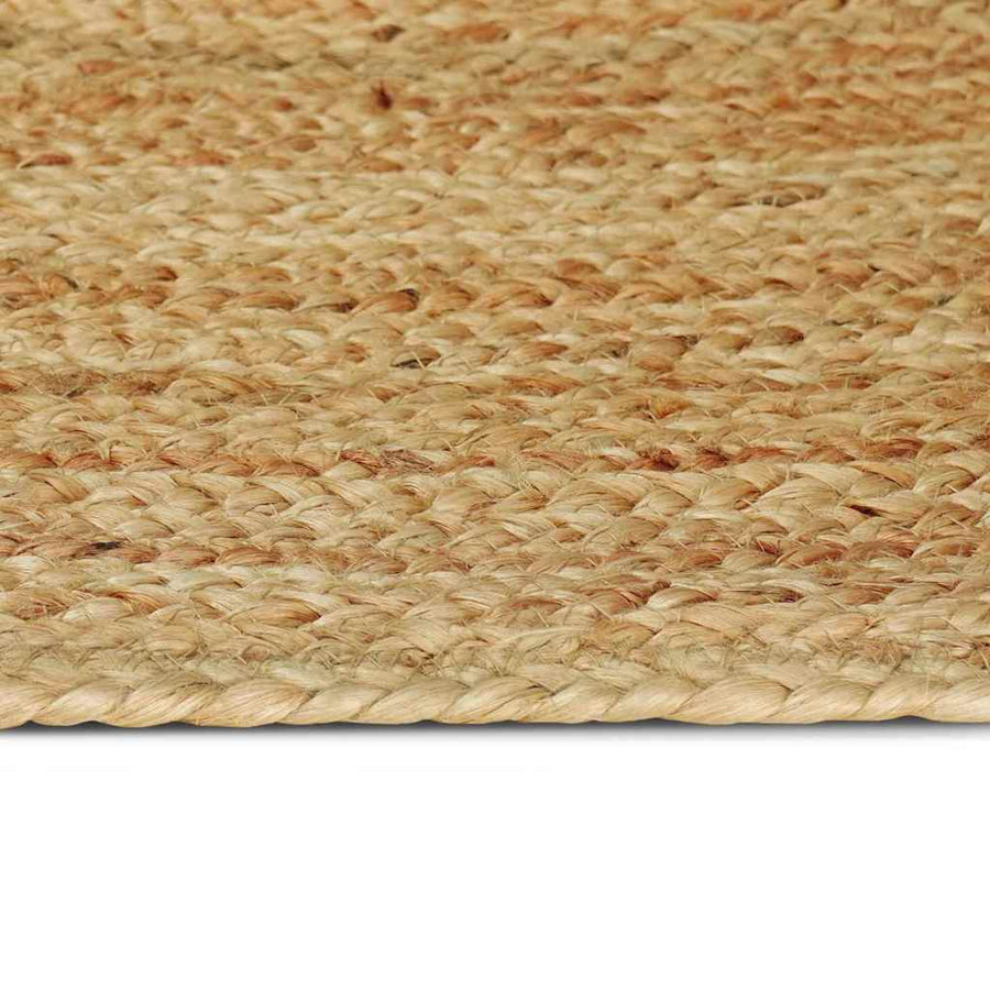 Vloerkleed Natuurlijk En Zwart 300 X 300 Cm Jute 205 x 305 cm Naturel