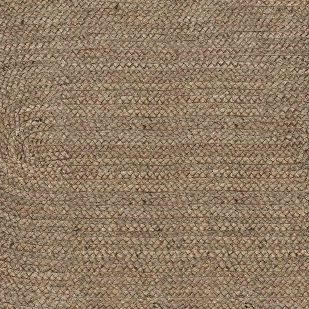 Vloerkleed Natuurlijk En Zwart 300 X 300 Cm Jute 122 x 183 cm Grijs