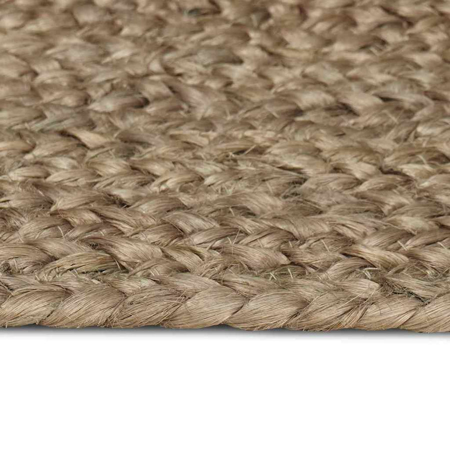 Vloerkleed Natuurlijk En Zwart 300 X 300 Cm Jute 122 x 183 cm Grijs