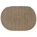 Vloerkleden Ovaal Grijs 122 x 183 cm Jute