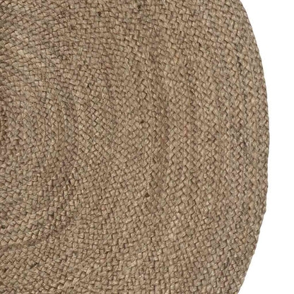 Vloerkleed Natuurlijk En Zwart 300 X 300 Cm Jute 152 x 245 cm Grijs