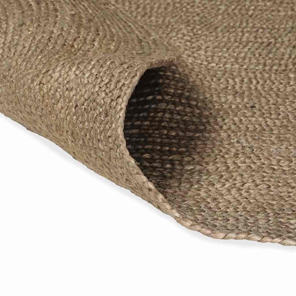Vloerkleed Natuurlijk En Zwart 300 X 300 Cm Jute 205 x 305 cm Grijs