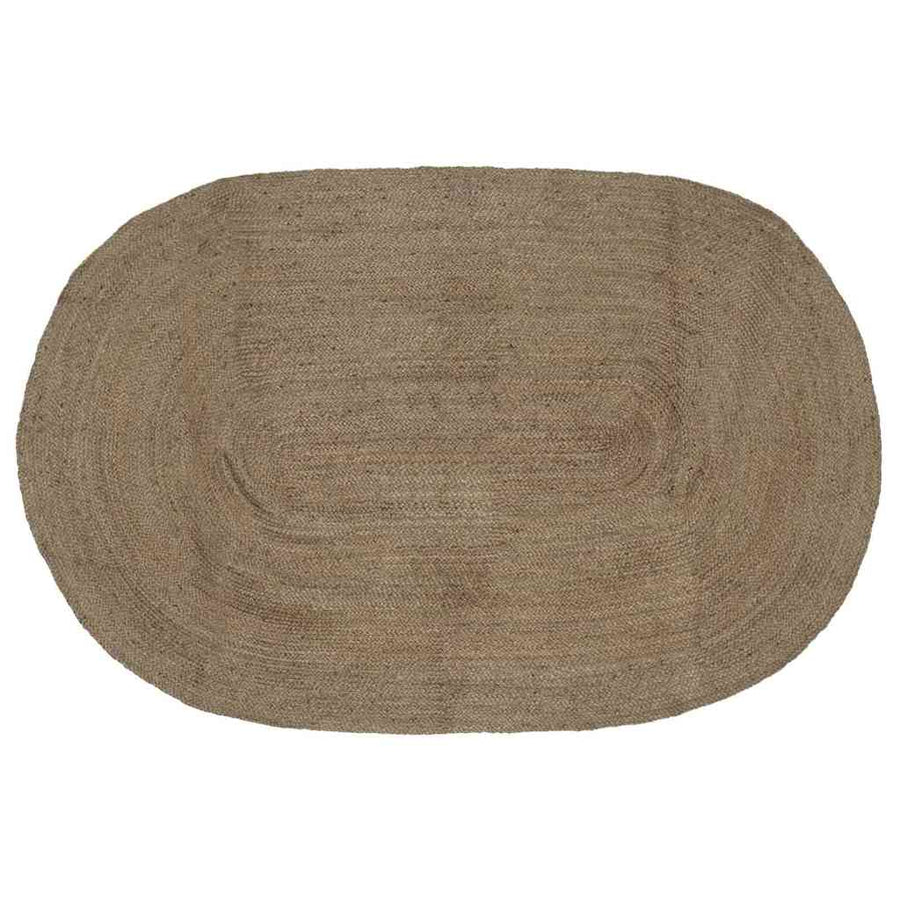 Vloerkleed Natuurlijk En Zwart 300 X 300 Cm Jute 205 x 305 cm Grijs