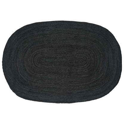 Vloerkleed Natuurlijk En Zwart 300 X 300 Cm Jute 122 x 183 cm Donkergrijs