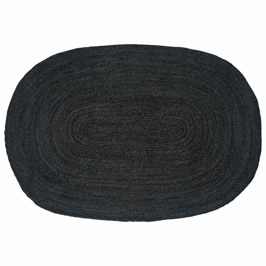 Vloerkleed Natuurlijk En Zwart 300 X 300 Cm Jute 122 x 183 cm Donkergrijs
