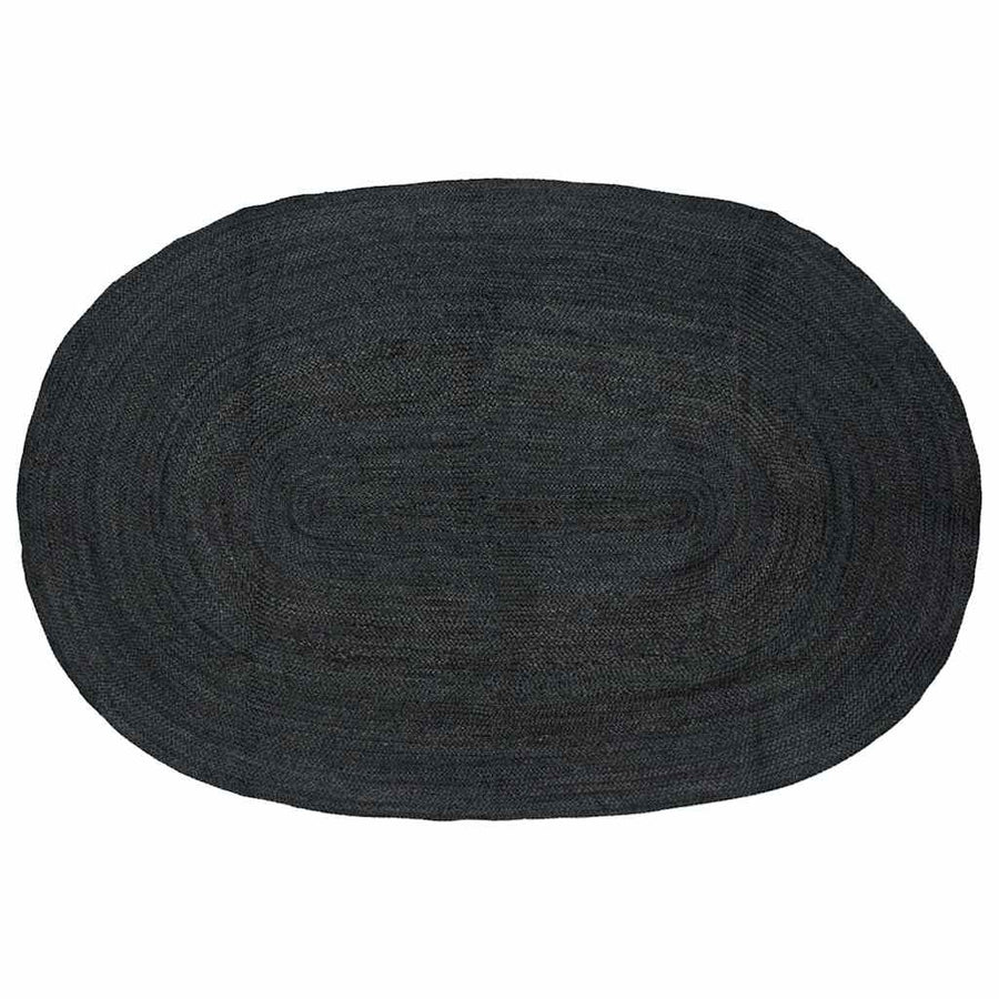 Vloerkleed Natuurlijk En Zwart 300 X 300 Cm Jute 152 x 245 cm Donkergrijs