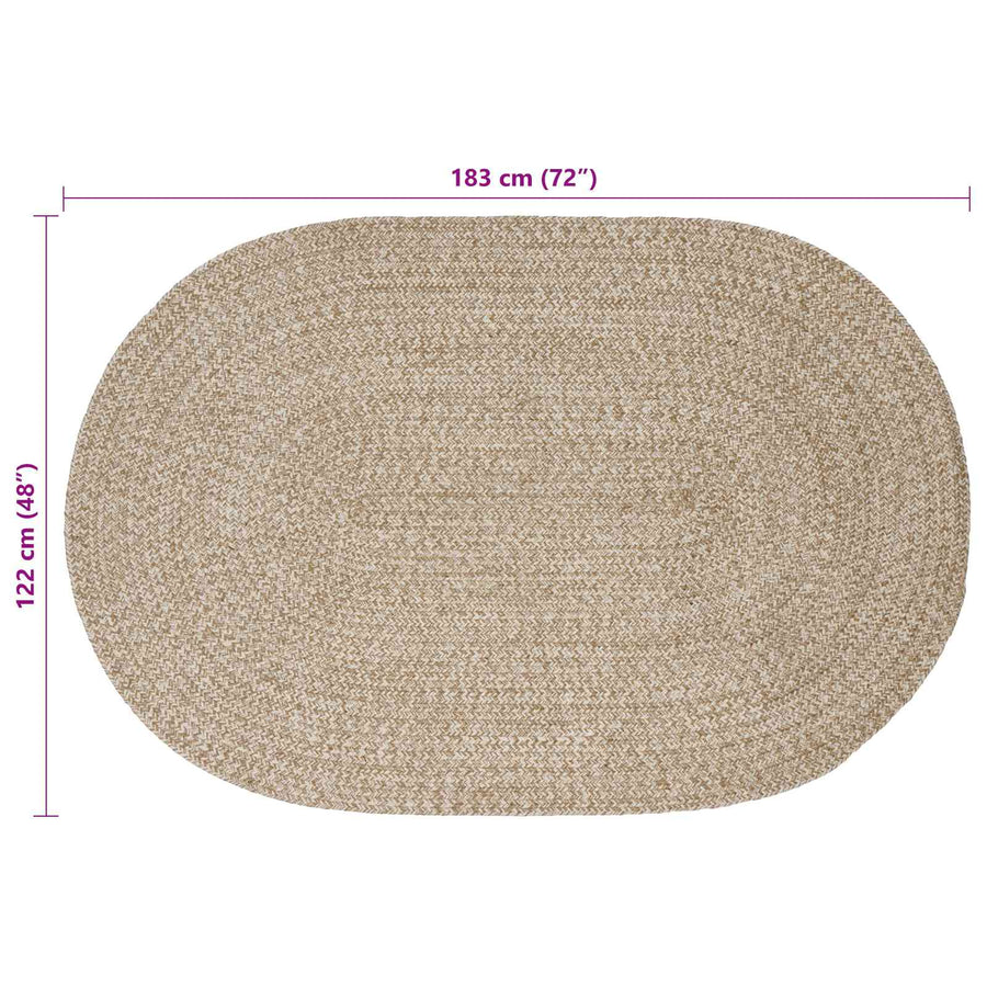 Vloerkleden Wit 122 x 183 cm Jute