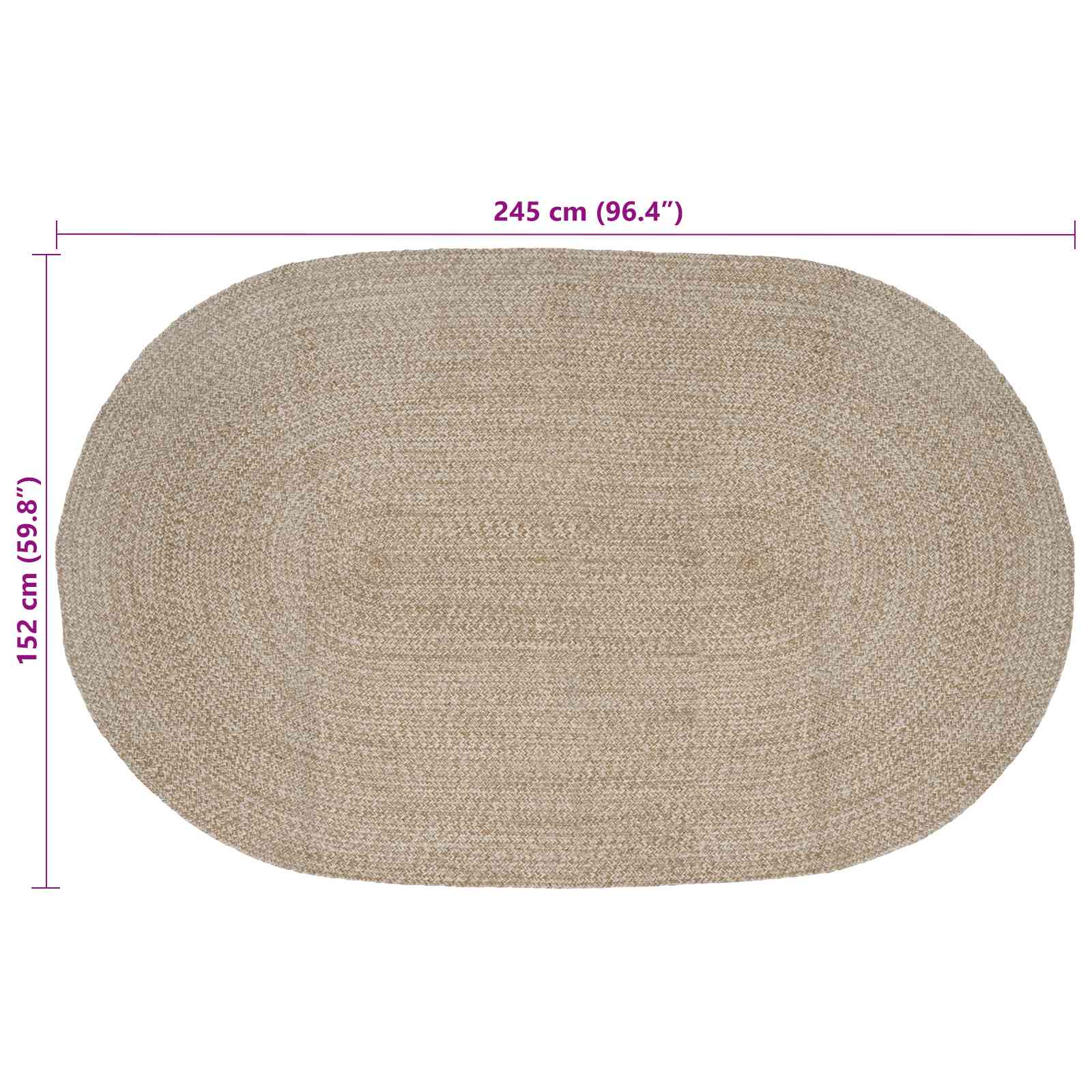 Vloerkleden Wit 152 x 245 cm Jute