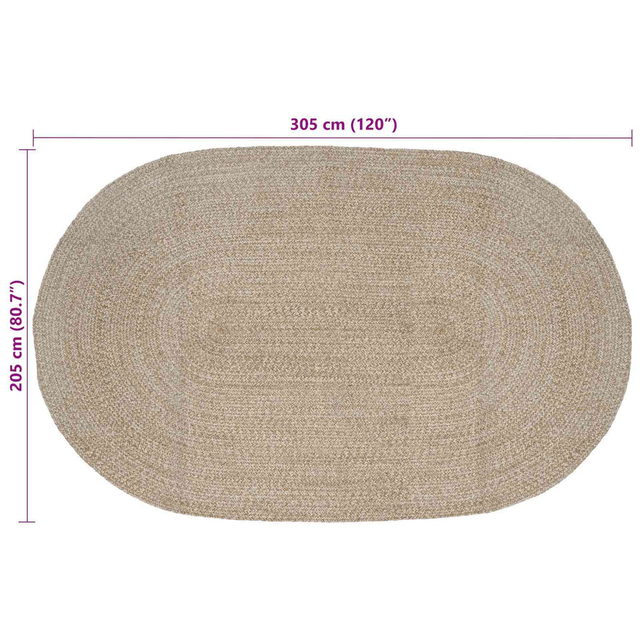 Vloerkleden Wit 205 x 305 cm Jute