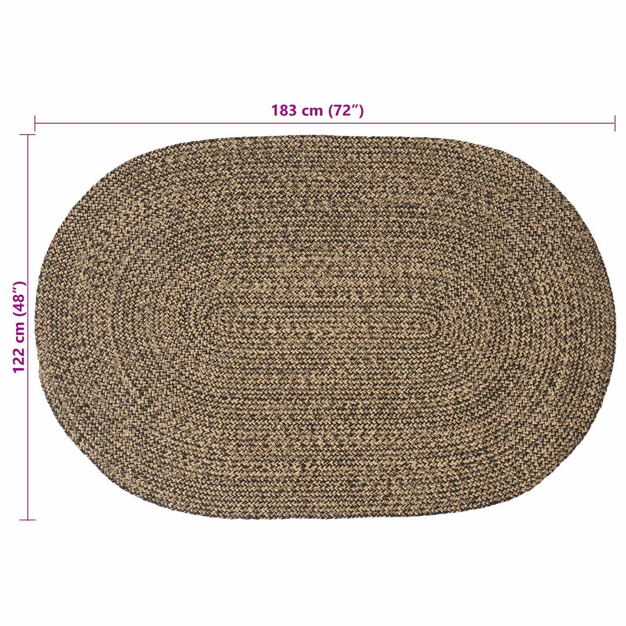 Vloerkleden Zwart 122 x 183 cm Jute
