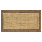 Vloerkleed jute grijs 60 x 110 cm
