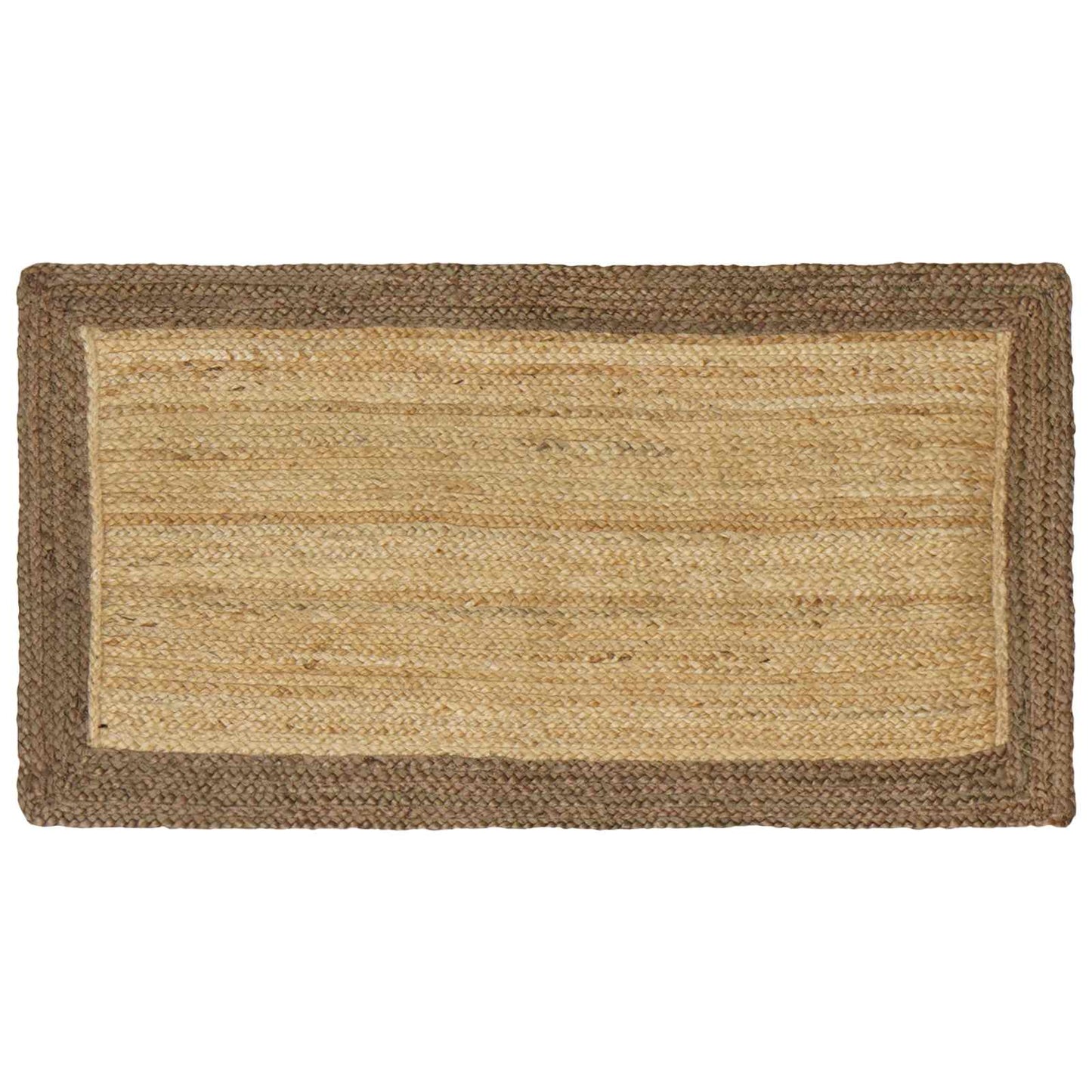 Vloerkleden Rechthoekig Natuurlijk en Grijs 60 x 110 cm Jute