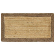 Vloerkleed jute grijs 60 x 110 cm