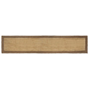 Vloerkleed 60x400 cm jute grijs