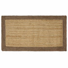 Vloerkleed 80x150 cm jute grijs