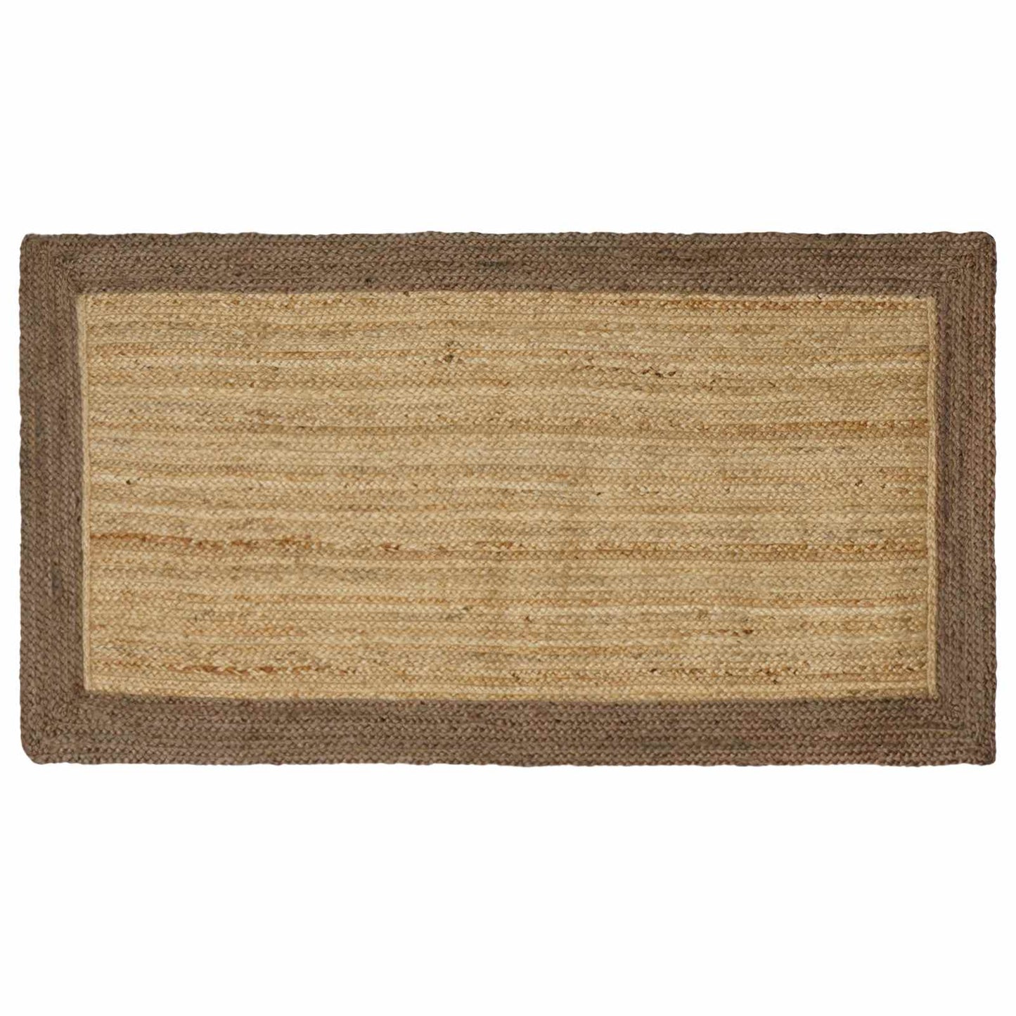 Vloerkleden Rechthoekig Natuurlijk en Grijs 80 x 150 cm Jute
