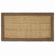 Vloerkleed 80x150 cm jute grijs