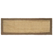 Vloerkleed jute 80x200 cm natuurlijk grijs