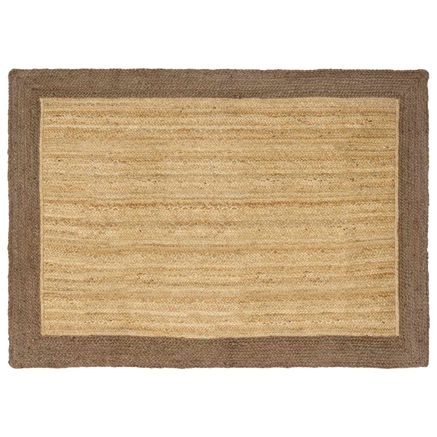 Vloerkleden Rechthoekig Natuurlijk en Grijs 140 x 200 cm Jute