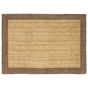 Vloerkleed jute 140 x 200 cm natuurlijk grijs