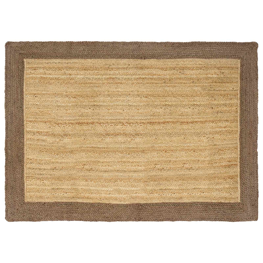 Vloerkleden Rechthoekig Natuurlijk en Grijs 140 x 200 cm Jute