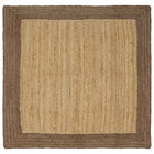Vloerkleed 160x160 cm jute natuurlijk grijs