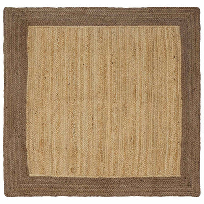 Vloerkleden Rechthoekig Natuurlijk en Grijs 160 x 160 cm Jute
