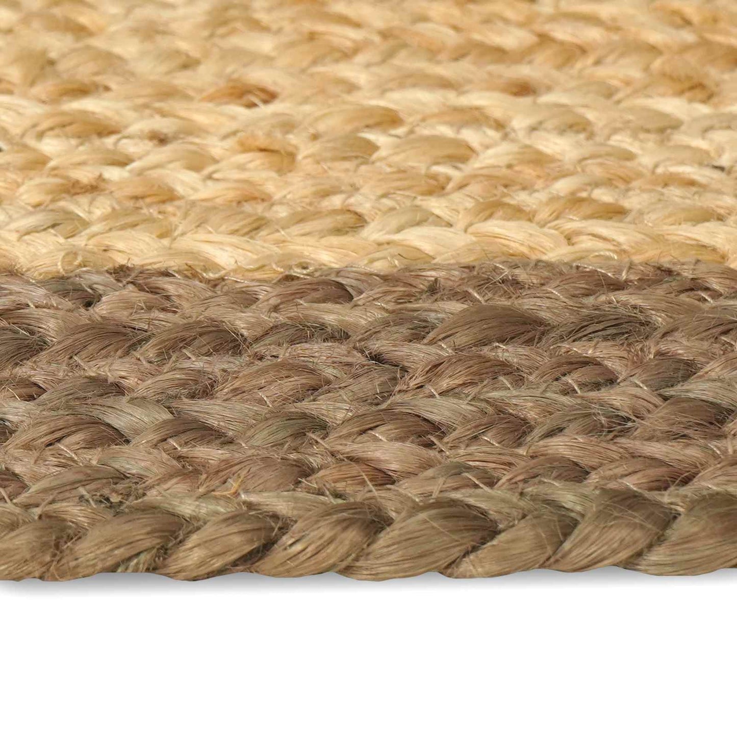Vloerkleden Rechthoekig Natuurlijk en Grijs 160 x 230 cm Jute