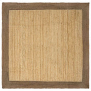 Vloerkleed 200x200 cm jute natuurlijk grijs
