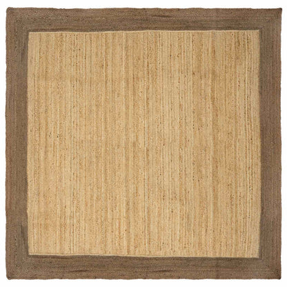Vloerkleden Rechthoekig Natuurlijk en Grijs 240 x 240 cm Jute
