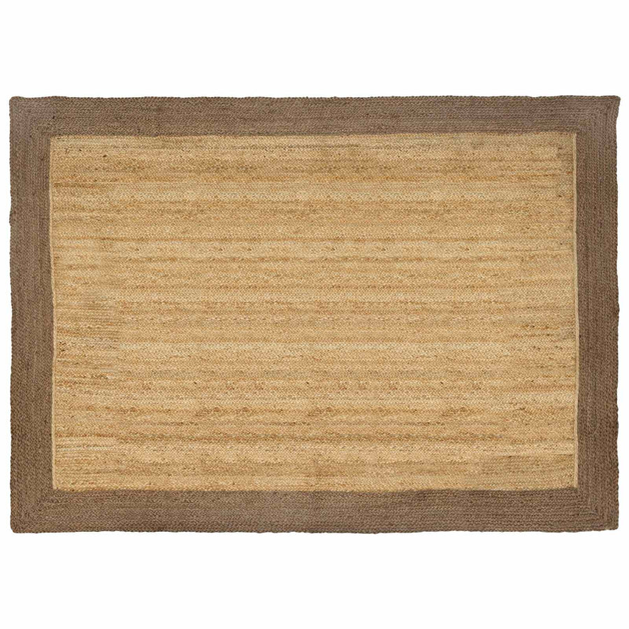 Vloerkleden Rechthoekig Natuurlijk en Grijs 240 x 340 cm Jute