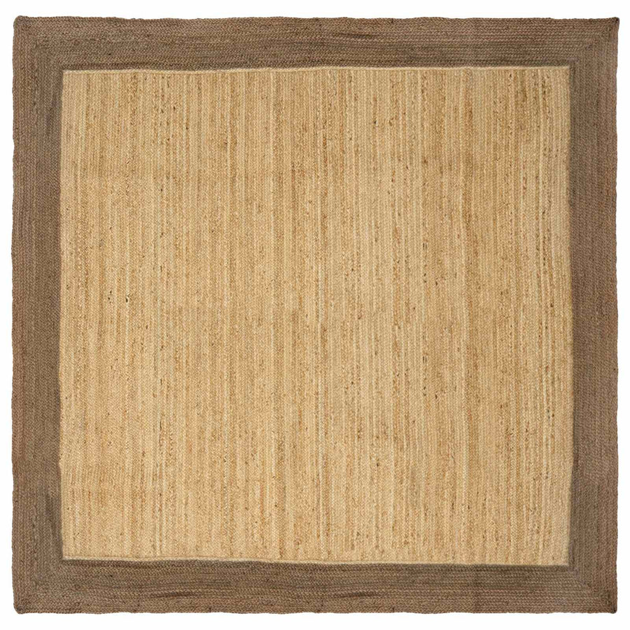 Vloerkleden Rechthoekig Natuurlijk en Grijs 300 x 300 cm Jute