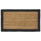 Vloerkleed 60 x 110 cm jute natuurlijk grijs
