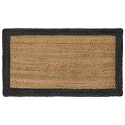 Vloerkleed 60 x 110 cm jute natuurlijk grijs