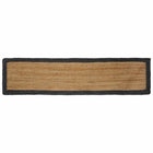 Vloerkleed jute 60 x 250 cm naturel donkergrijs rechthoekig