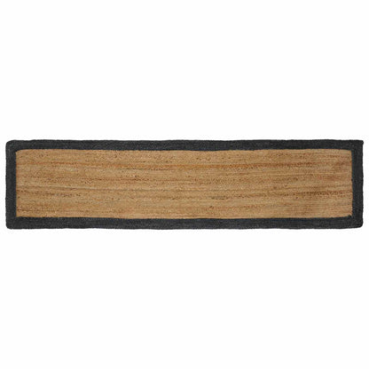 Vloerkleden Rechthoekig Naturel en donkergrijs 60 x 250 cm Jute
