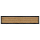 Vloerkleed 60x400 cm jute naturel donkergrijs