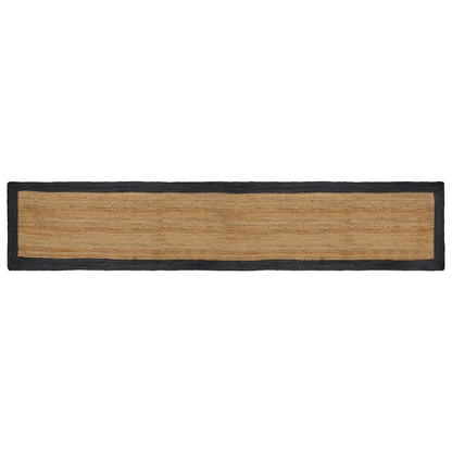 Vloerkleden Rechthoekig Naturel en donkergrijs 60 x 400 cm Jute