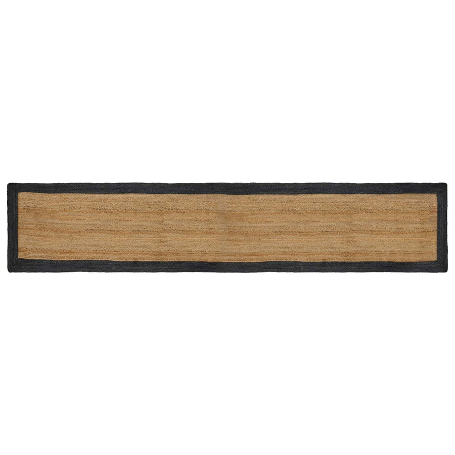 Vloerkleden Rechthoekig Naturel en donkergrijs 60 x 400 cm Jute