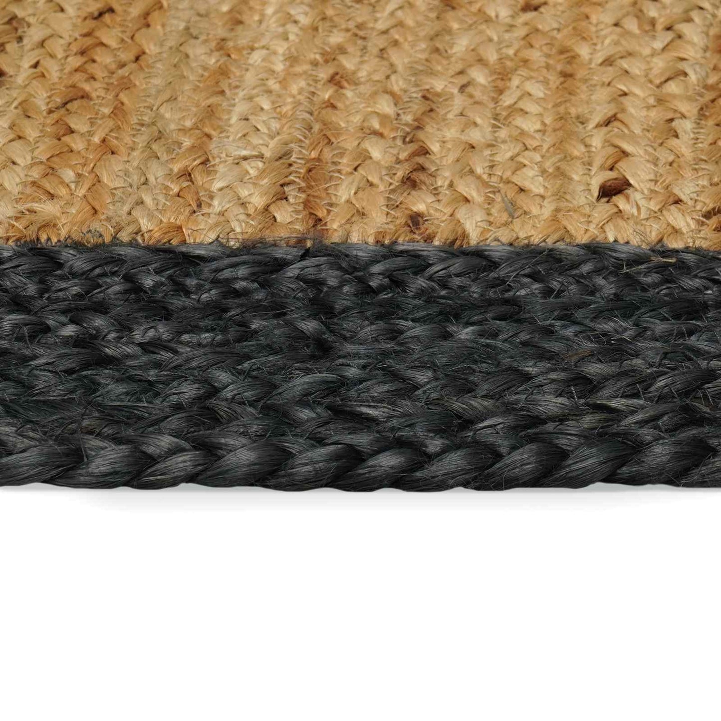 Vloerkleden Rechthoekig Naturel en donkergrijs 80 x 150 cm Jute