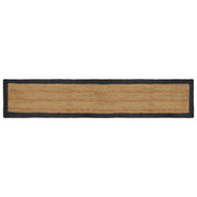 Vloerkleed jute naturel donkergrijs 80x400 cm