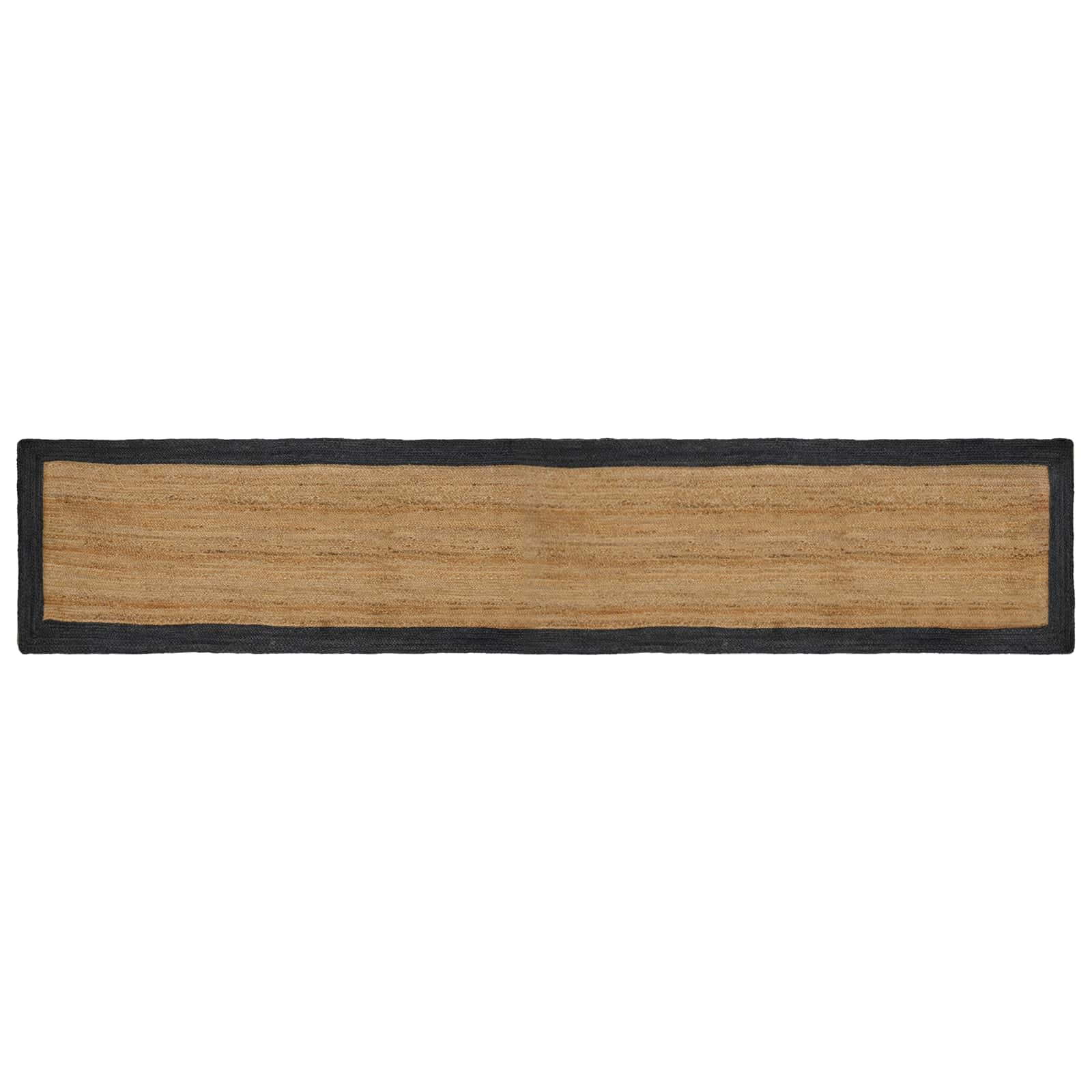 Vloerkleden Rechthoekig Naturel en donkergrijs 80 x 400 cm Jute