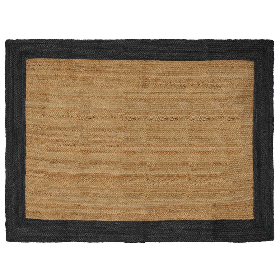 Vloerkleden Rechthoekig Naturel en donkergrijs 120 x 170 cm