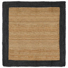 Vloerkleed jute 160x160 cm naturel donkergrijs