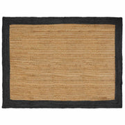 Vloerkleed 160 x 230 cm jute naturel donkergrijs