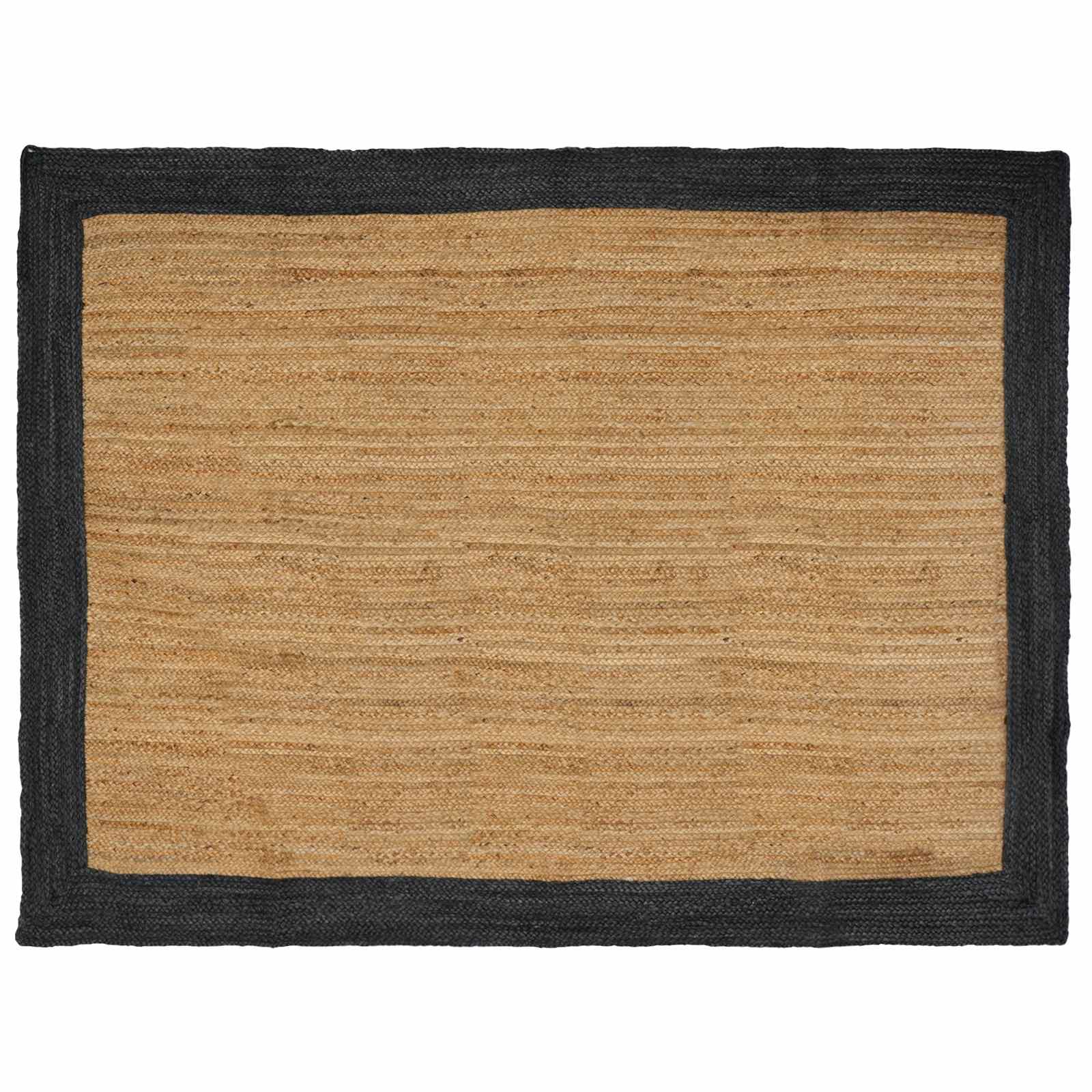 Vloerkleden Rechthoekig Naturel en donkergrijs 160 x 230 cm